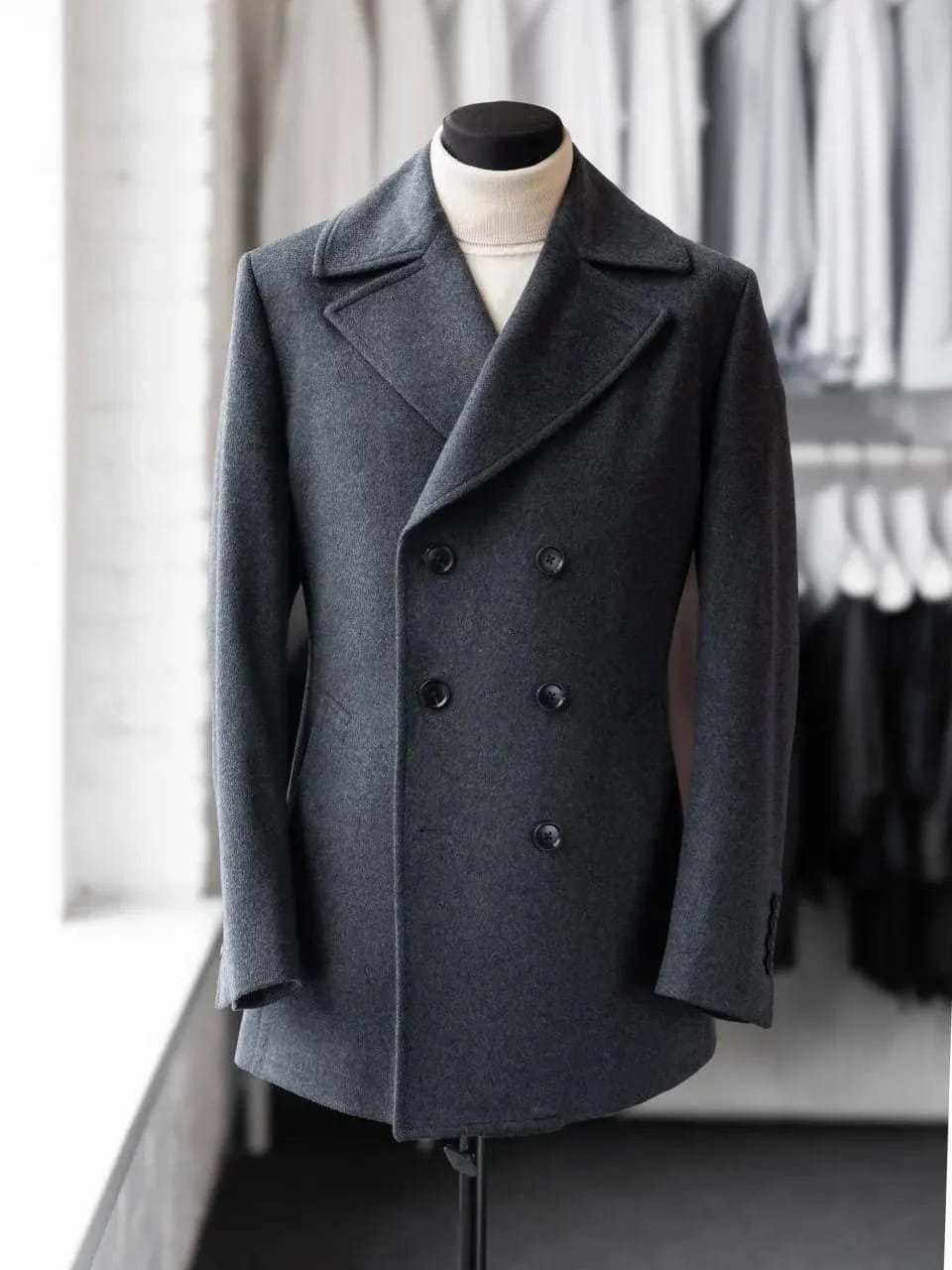 Car coat из шерсти с кашемиром
