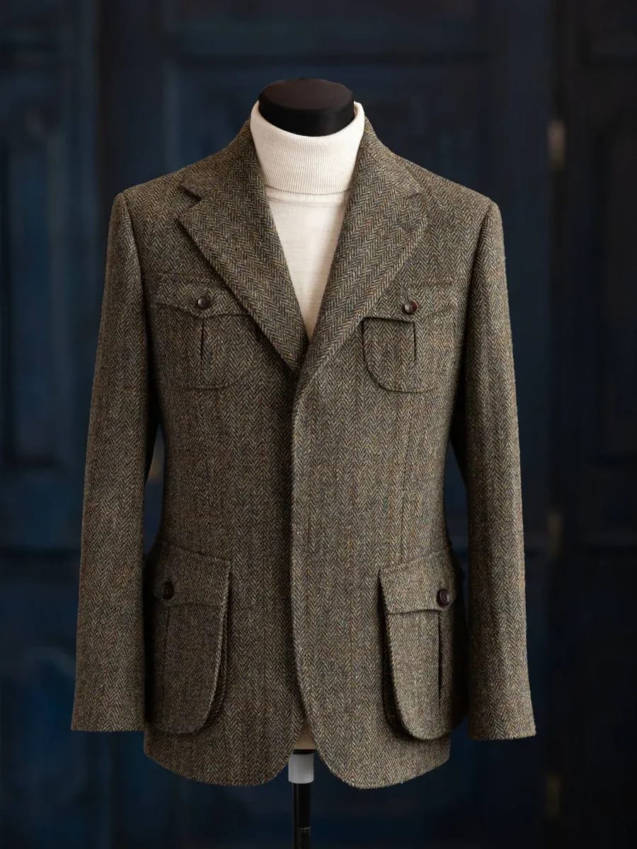 Охотничий пиджак из твида Harris Tweed — пошив Gent's Atelier
