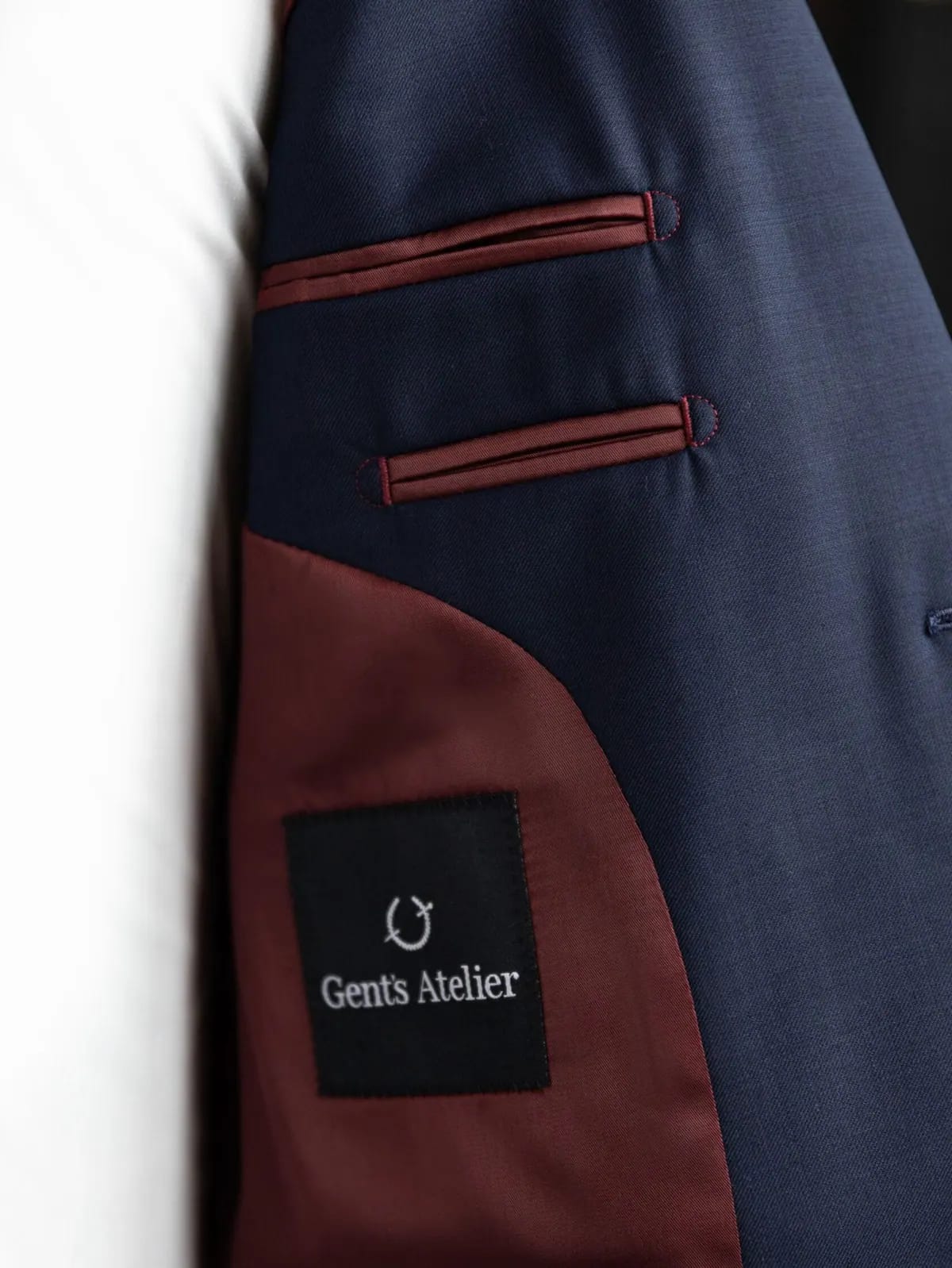 Бордовый подклад с фирменной биркой Gent’s Atelier