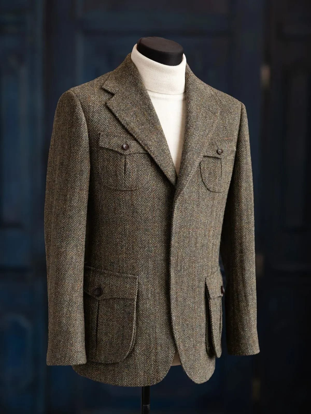 Охотничий пиджак из твида Harris Tweed