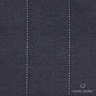 Костюм из Loro Piana TTL2431 — чёрно-синий в полоску, 100% Шерсть