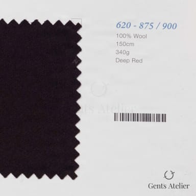 Костюмная ткань Marzoni 620 - 875 / 900 — Deep Red, однотонная, 100% шерсть