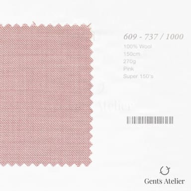 Костюмная ткань Marzoni 609 - 737 / 1000 — Pink, меланж, 100% шерсть