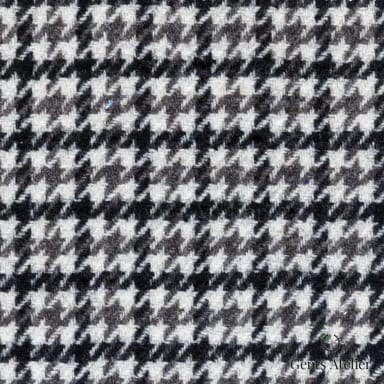 Костюмная ткань Marzoni 651 - 606 / 1200 — Молочный / Чёрный, гусиная лапка, 90% шерсть, 10% кашемир