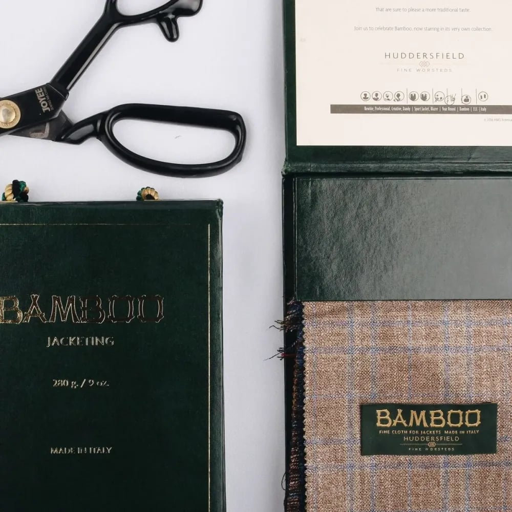 Bamboo — образец летней костюмной ткани из бамбука Huddersfield