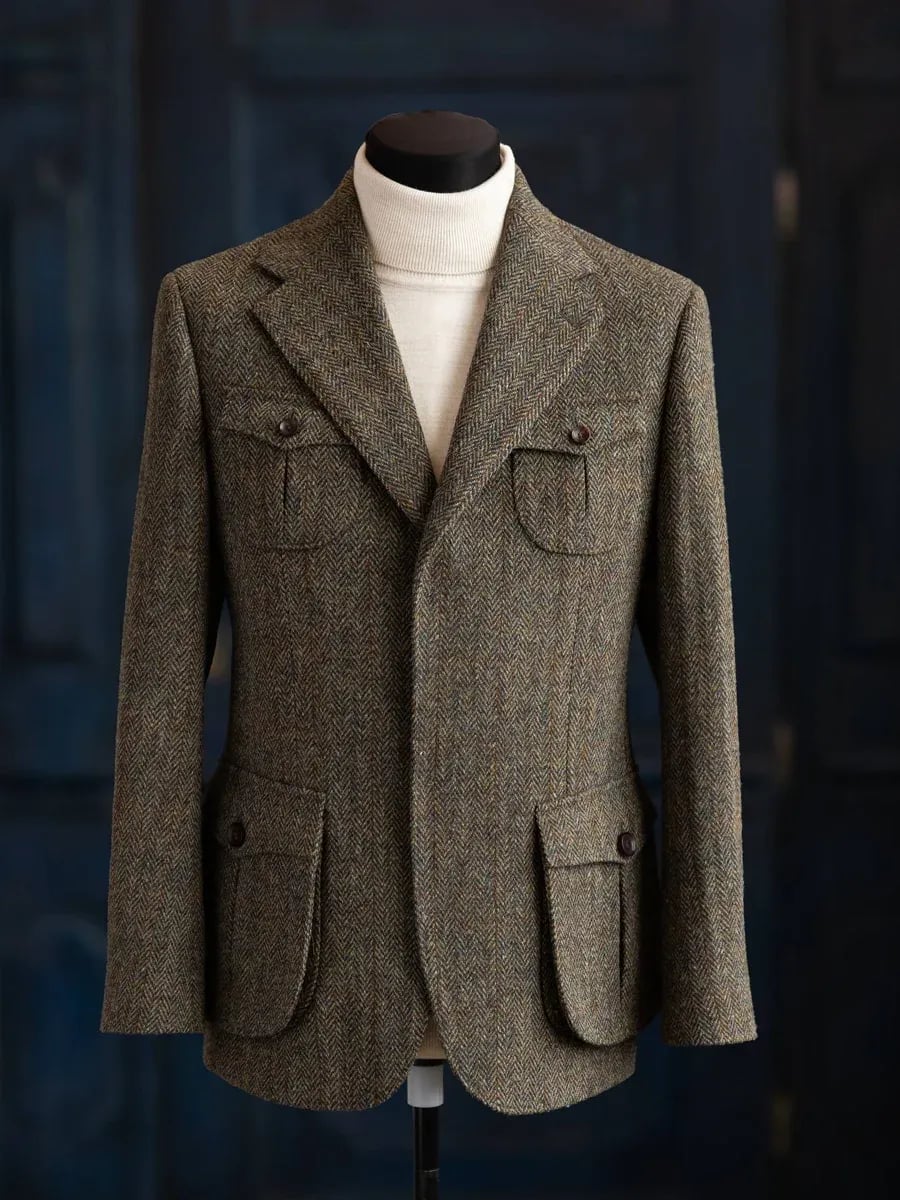 Охотничий пиджак из твида Harris Tweed — пошив Gent's Atelier