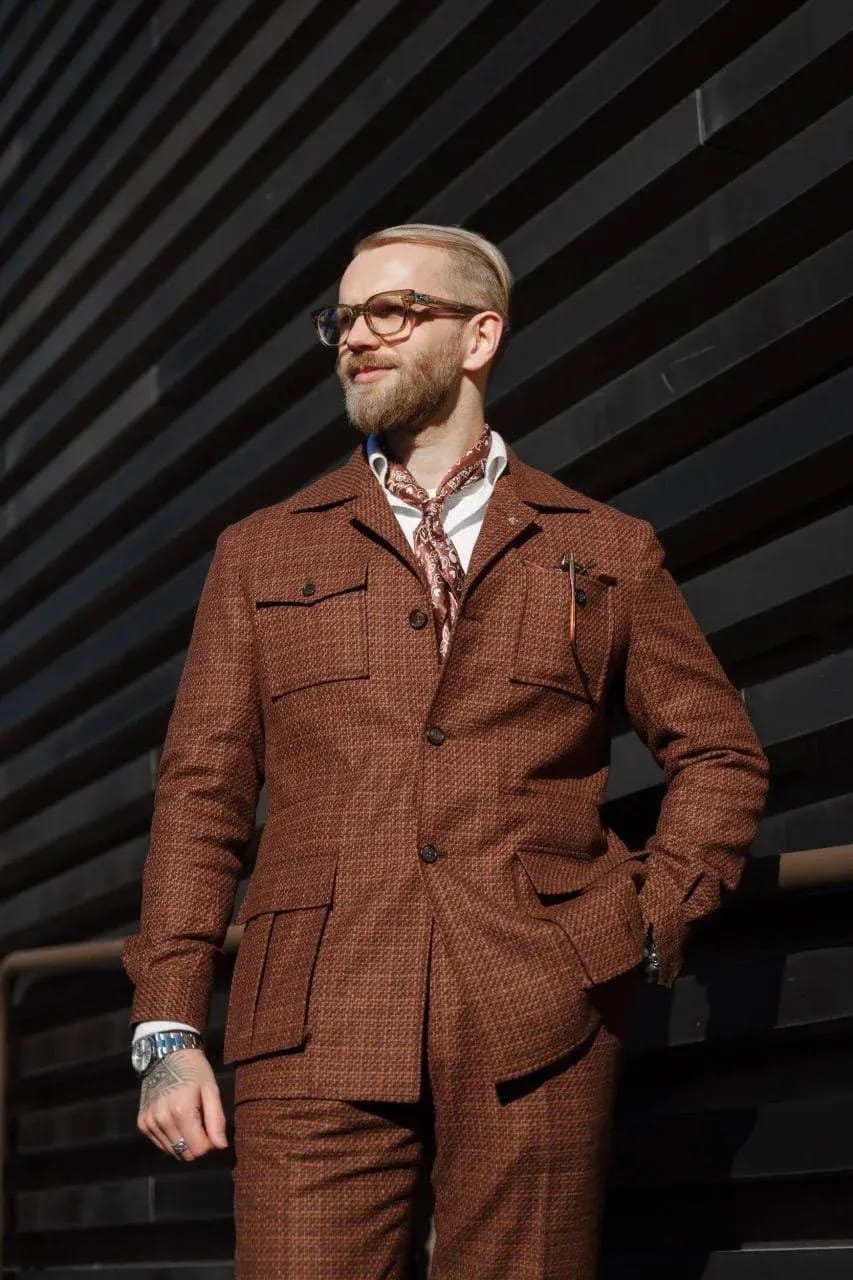 Костюм-сафари для Pitti Uomo
