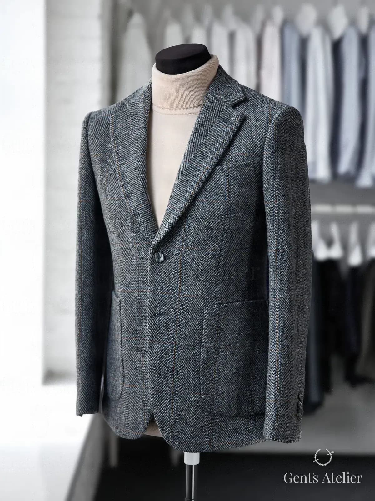 Охотничий пиджак из твида Harris Tweed