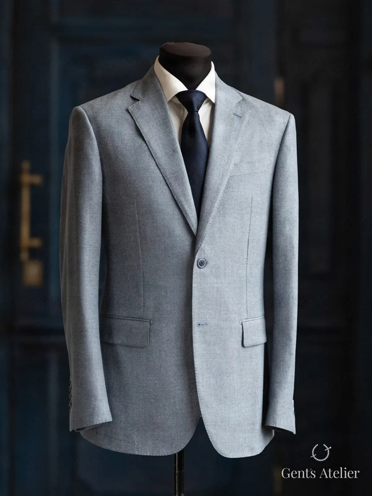 Летний костюм из шерсти, хлопка и шелка Stylbiella