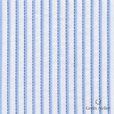 Сорочка из James Fabric 73246 003 — белый в синюю полоску (шире и насыщеннее, чем у 73246 002), 100% Хлопок