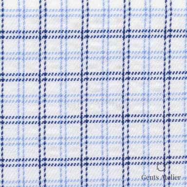 Сорочка из James Fabric 56222 002 — белый в синюю клетку (виндоупейн), 100% Хлопок