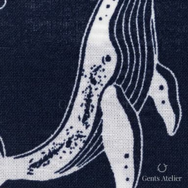 Сорочка из James Fabric 51174 007 — тёмно-синий, 70% Хлопок, 30% Лён