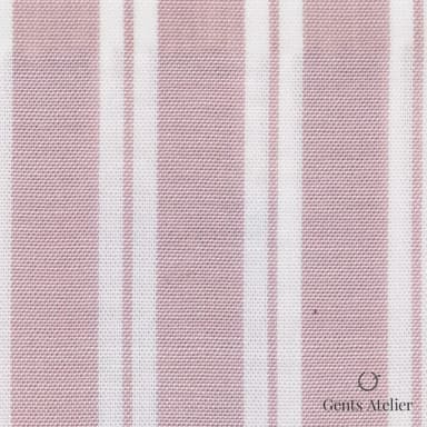 Сорочка из James Fabric 29145 011 — белый с широкой розово-лиловой полосой, 50% Бамбук, 50% Полиэстер