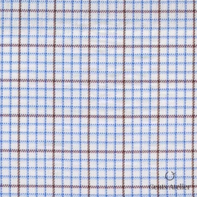 Сорочка из Lucerne TSHL696* — Белый / Синий-Коричневый, 91% полиамид, 9% эластан
