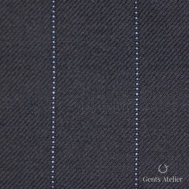 Костюм из Loro Piana TTL2431 — чёрно-синий в полоску, 100% Шерсть