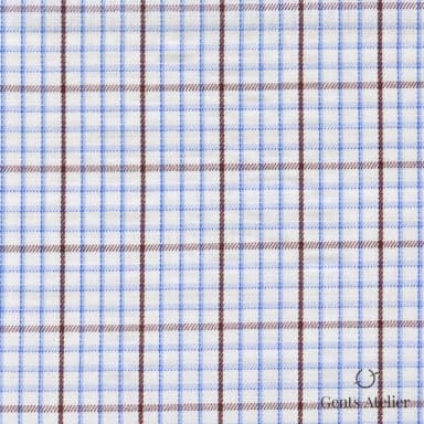 Сорочка из Geneva TSCL066 — Белый / Коричневый, 100% хлопок