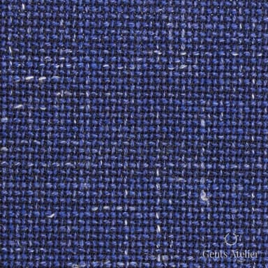 Костюм из Iniziare JX131 — тёмно-синий меланж, 91% Шерсть, 6% Лён, 2% Шёлк, 1% Эластан