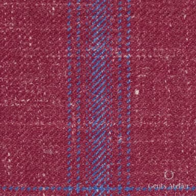 Костюм из Iniziare JX121 — бордовый тартан, 78% Шерсть, 14% Лён, 5% Шёлк, 3% Эластан