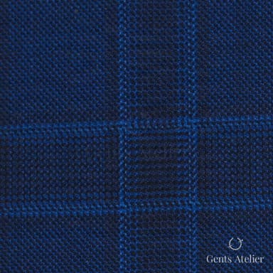 Костюм из Iniziare JX3755 — тёмно-синяя клетка, 72% Шерсть, 23% Полиэстер, 5% Лиоцелл