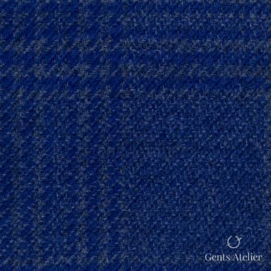 Костюмная ткань Marzoni 651 - 685 / 1500 — Синий / Синий, ёлочка, 90% шерсть, 10% кашемир