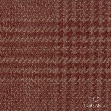 Костюмная ткань Marzoni 651 - 686 / 1500 — Coral / Красный, ёлочка, 90% шерсть, 10% кашемир