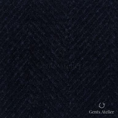 Костюмная ткань Marzoni 662 - 023 / 2200 — Тёмно-синий, ёлочка, 90% шерсть, 10% кашемир