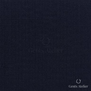 Костюмная ткань Marzoni 609 - 866 / 1000 — Тёмно-синий, ёлочка, 100% шерсть