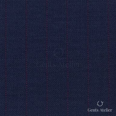 Костюмная ткань Marzoni 621 - 006 / 800 — Тёмно-синий / Pink, полоса, 100% шерсть