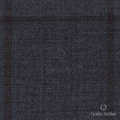 Костюмная ткань Marzoni 621 - 071 / 900 — Антрацит / Красный, меланж, 100% шерсть