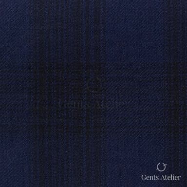 Костюмная ткань Marzoni 600 - 298 / 900 — Синий / Тёмно-синий, полоса, 100% шерсть