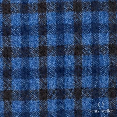 Костюмная ткань Marzoni 609 - 032 / 900 — Синий, клетка, 100% шерсть