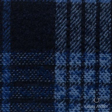 Костюмная ткань Marzoni 641 - 067 / 900 — Синий, клетка, 90% шерсть, 10% полиамид