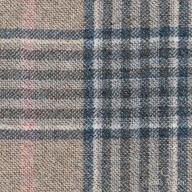 Костюмная ткань Marzoni 651 - 653 / 1200 — Бежевый / Синий / Pink, клетка, 100% шерсть