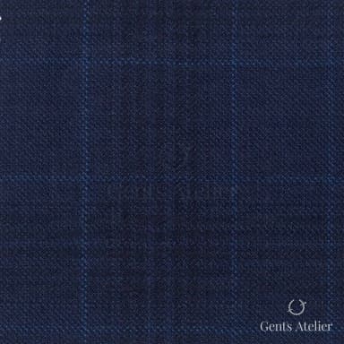 Костюмная ткань Marzoni 600 - 395 / 900 — Синий, виндоупейн, 100% шерсть