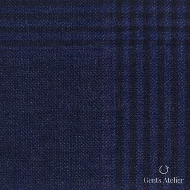 Костюмная ткань Marzoni 600 - 479 / 1000 — Синий / Тёмно-синий, в клетку, 100% шерсть