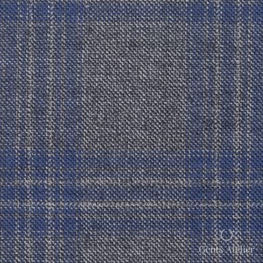 Костюмная ткань Marzoni 600 - 489 / 1000 — Серый / Синий, меланж, 100% шерсть
