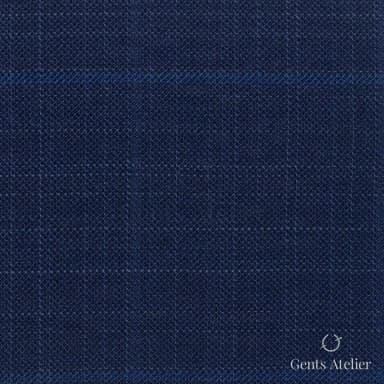 Костюмная ткань Marzoni 609 - 750 / 1000 — Синий, однотонная, 100% шерсть