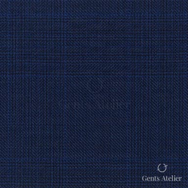 Костюмная ткань Marzoni 609 - 761 / 1000 — Синий, ёлочка, 100% шерсть