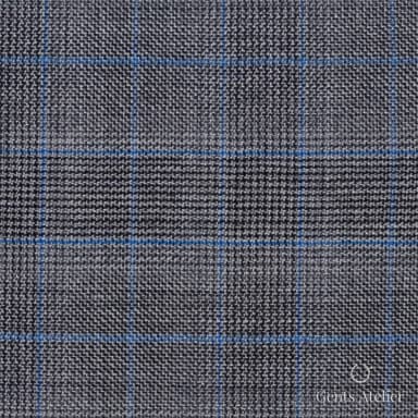 Костюмная ткань Marzoni 624 - 123 / 800 — Светло-серый / Синий, виндоупейн, 100% шерсть