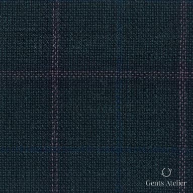 Костюмная ткань Marzoni 655 - 544 / 1200 — Зелёный / Pink, оконная клетка, 100% шерсть