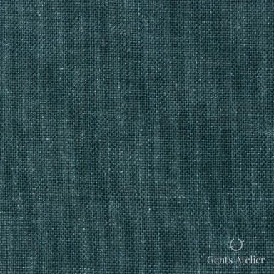 Костюмная ткань Marzoni 605 - 720 / 700 — Teal Green, однотонная, 100% лён