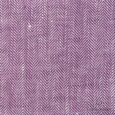 Костюмная ткань Marzoni 605 - 757 / 800 — Reddish Purple, ёлочка, 100% лён