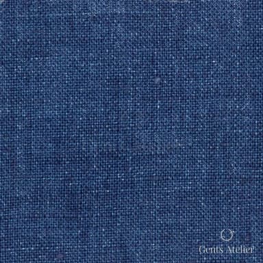 Костюмная ткань Marzoni 613 - 511 / 700 — Синий, однотонная, 100% лён