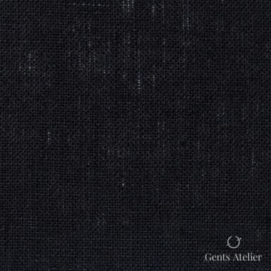 Костюмная ткань Marzoni 613 - 517 / 700 — Чёрный, однотонная, 100% лён