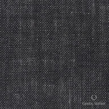 Костюмная ткань Marzoni 613 - 523 / 700 — Антрацит, меланж, 100% лён