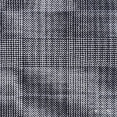Костюмная ткань Marzoni 608 - 225 / 1500 — Серый, в клетку, 100% шерсть