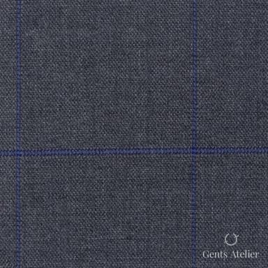 Костюмная ткань Marzoni 608 - 240 / 1500 — Серый, в клетку, 100% шерсть