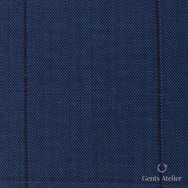 Костюмная ткань Marzoni 608 - 242 / 1500 — Синий, в клетку, 100% шерсть