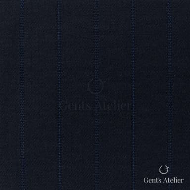 Костюмная ткань Marzoni 608 - 266 / 1500 — Тёмно-синий, в полоску, 100% шерсть