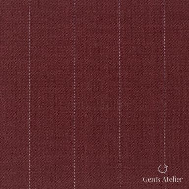 Костюмная ткань Marzoni 609 - 614 / 900 — Бордовый, в полоску, 100% шерсть
